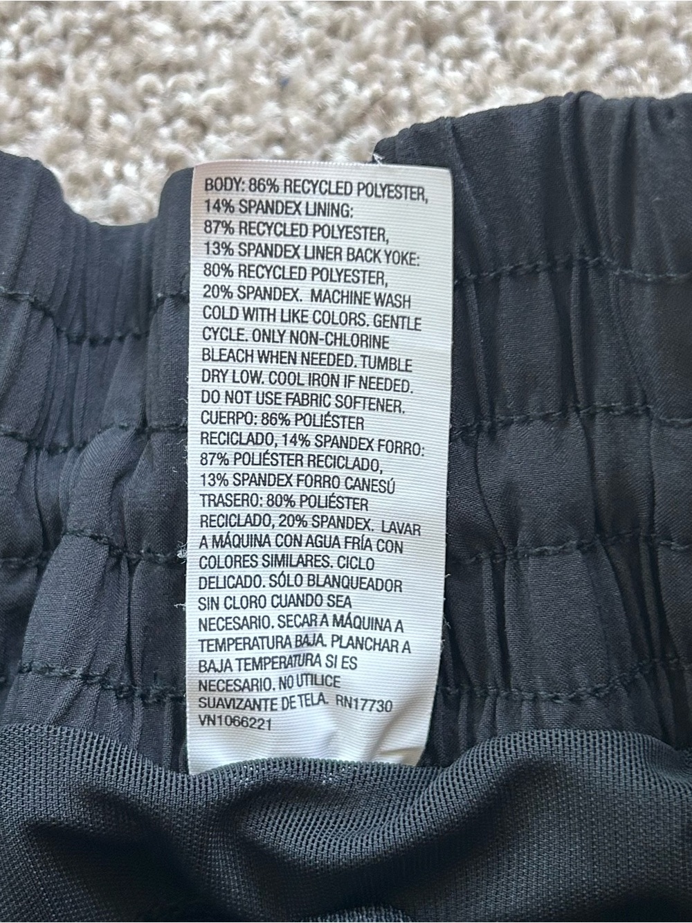 All in Motion Black High-Rise Smocked Running Shorts - Size Medium - Picture 4 of 8